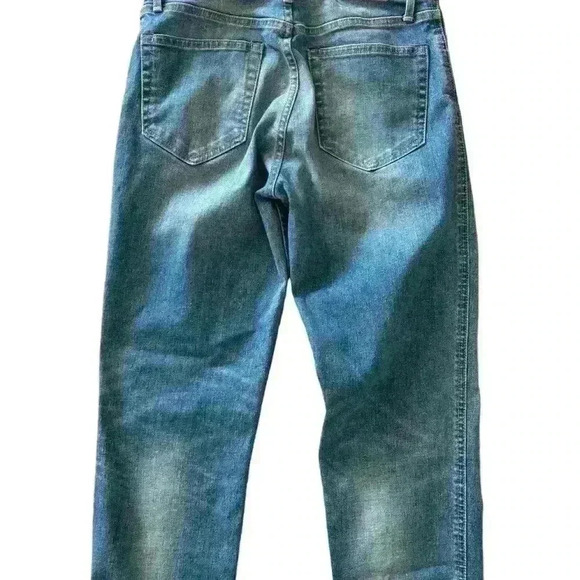 Able The Classic High Rise Jeans Straight Leg Denim Light Wash Blue Size 6 - Picture 6 of 8